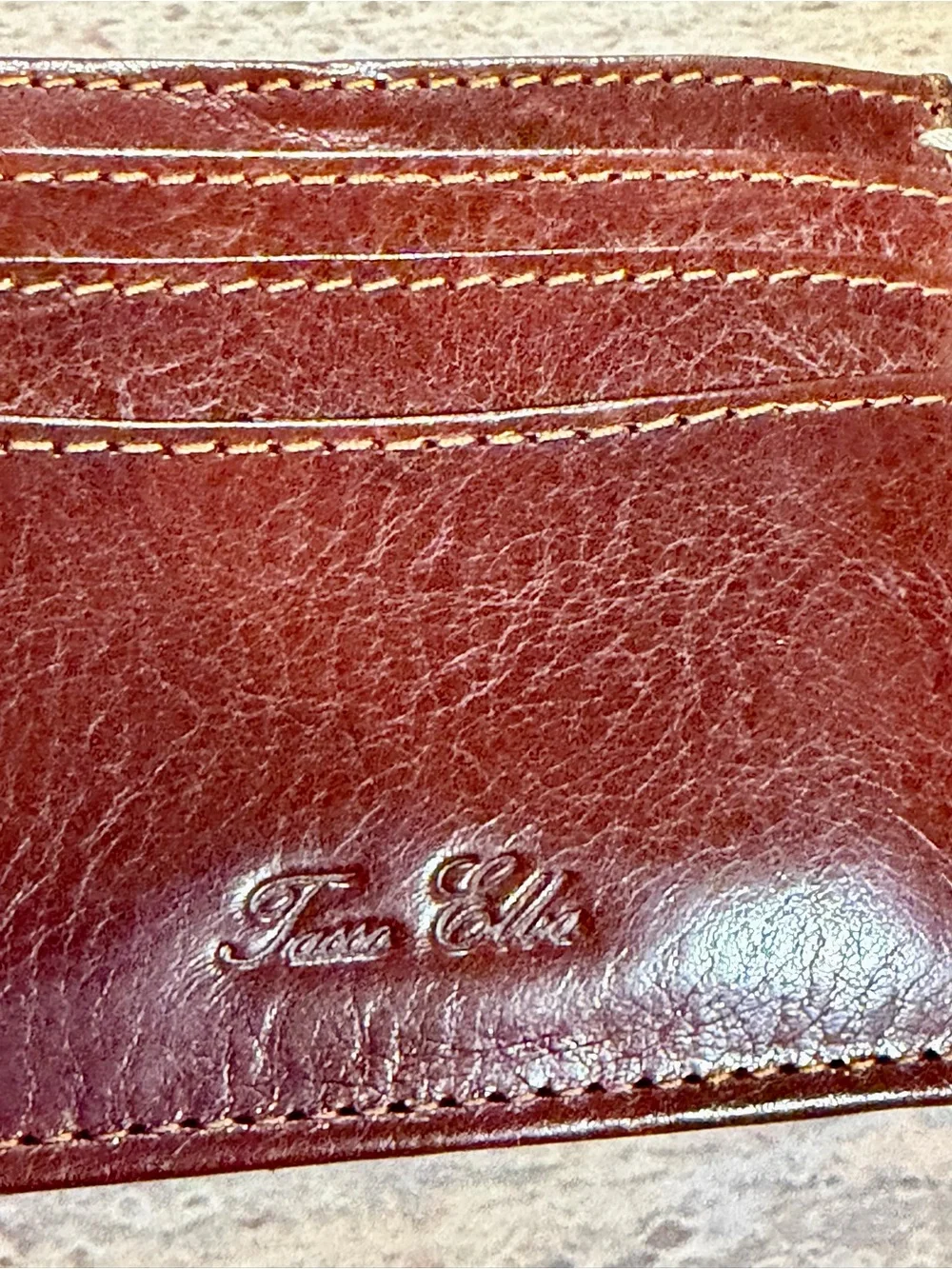 Tasso Elba Men’s Brown Leather Card Wallet